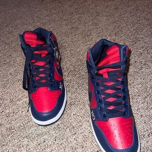 Nike SB Dunk High OG QS Supreme 9 Varsity Red Midnight Navy Size 8.5